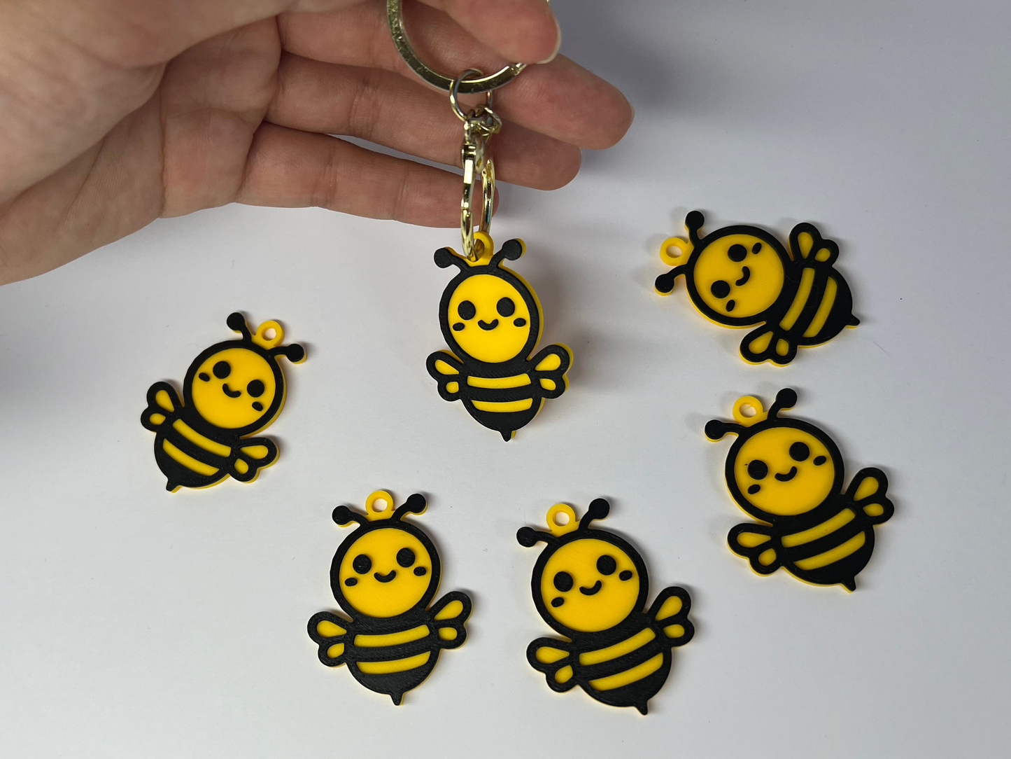 Cute Bee Charm Keyring