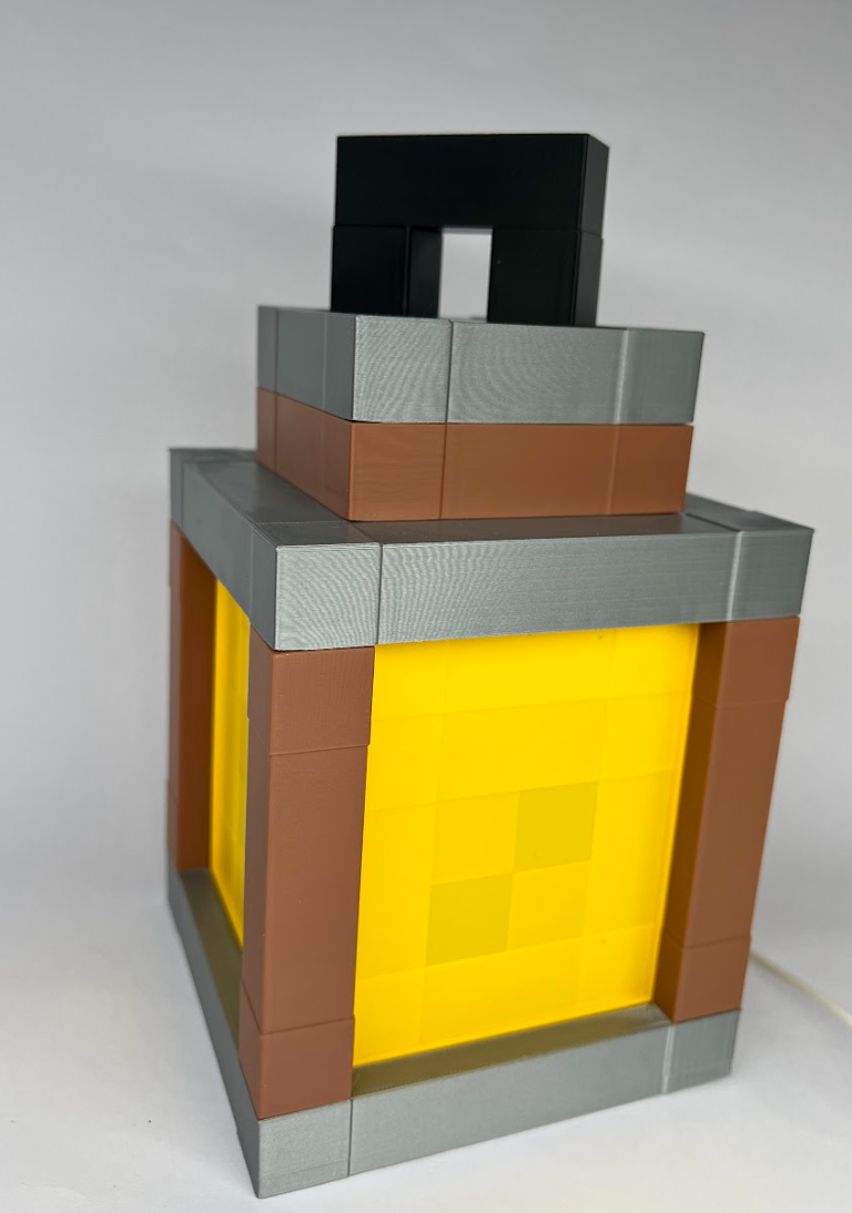 Minecraft Pixel Lantern Lamp – Customizable Desk Light