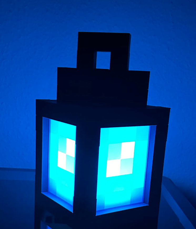 Minecraft Pixel Lantern Lamp – Customizable Desk Light