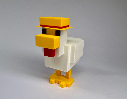 Minecraft Chicken with Hat
